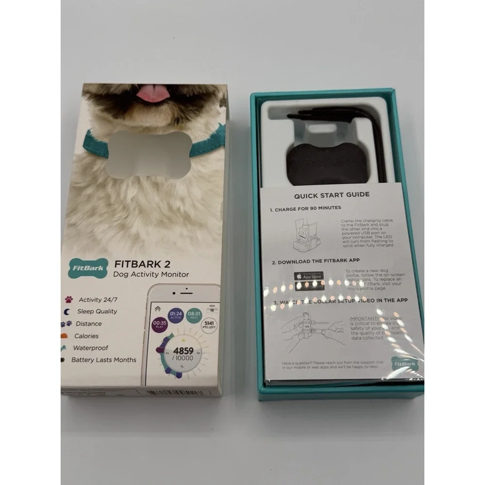 Fitbark 2 Dog Activity Monitor Used- Tested And Cleaned Black Color