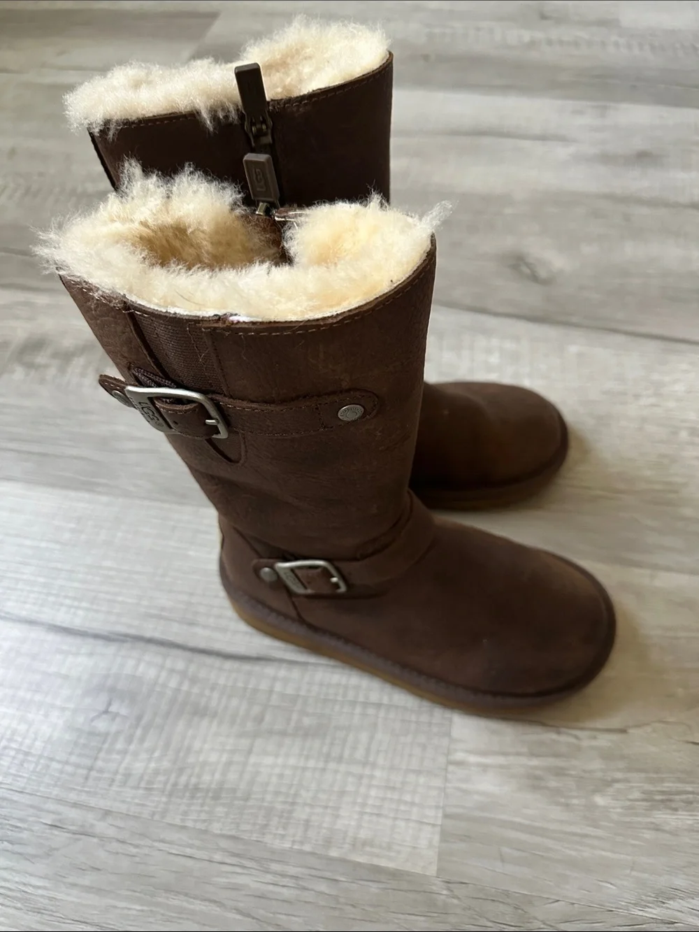 UGG Chestnut Shearling Tall Suede Boots