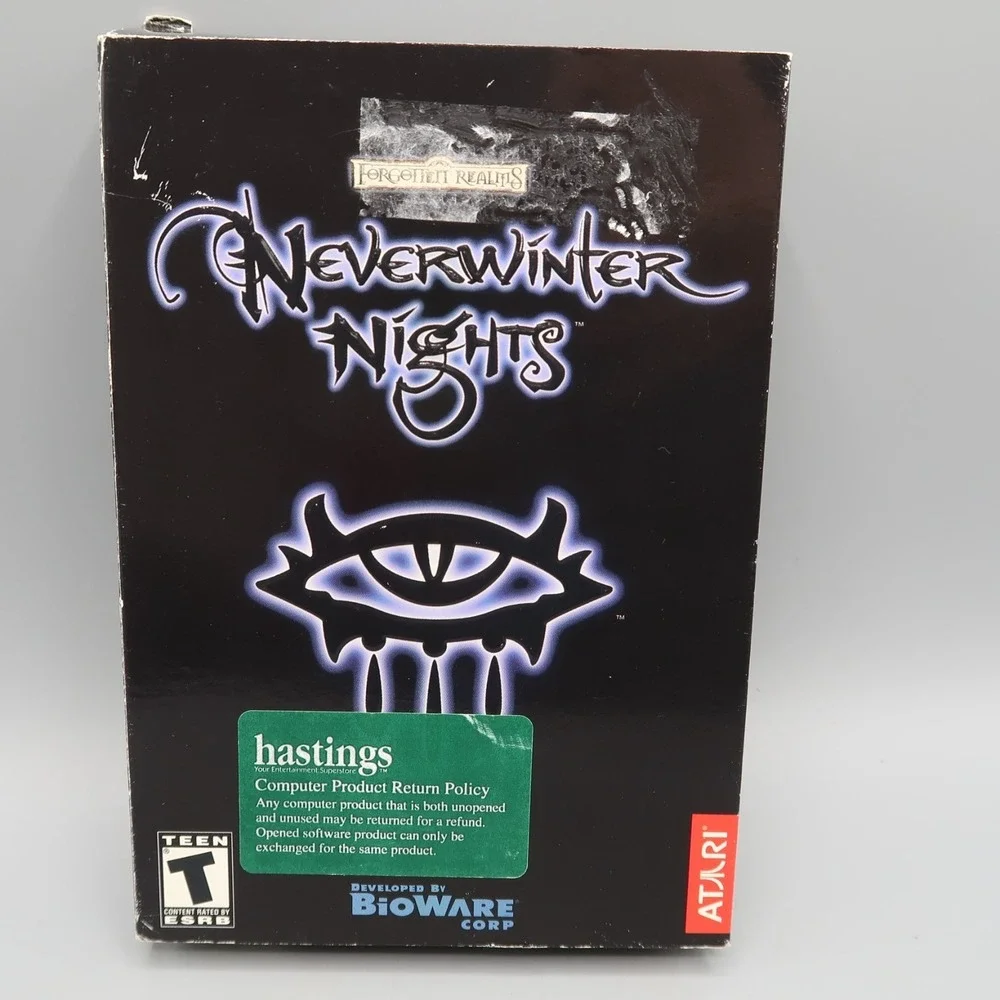 Neverwinter Nights Big Box PC CD-ROM Video Game  RPG BioWare Cloth Map