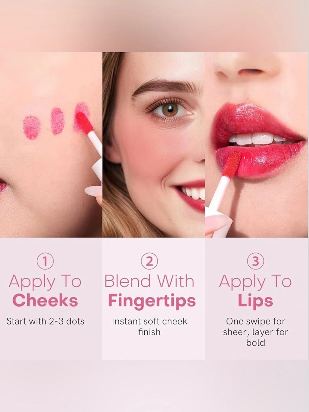 BayFree Hydrating Lip Tint Set of 4 - Cherry, Watermelon, Strawberry and Apple