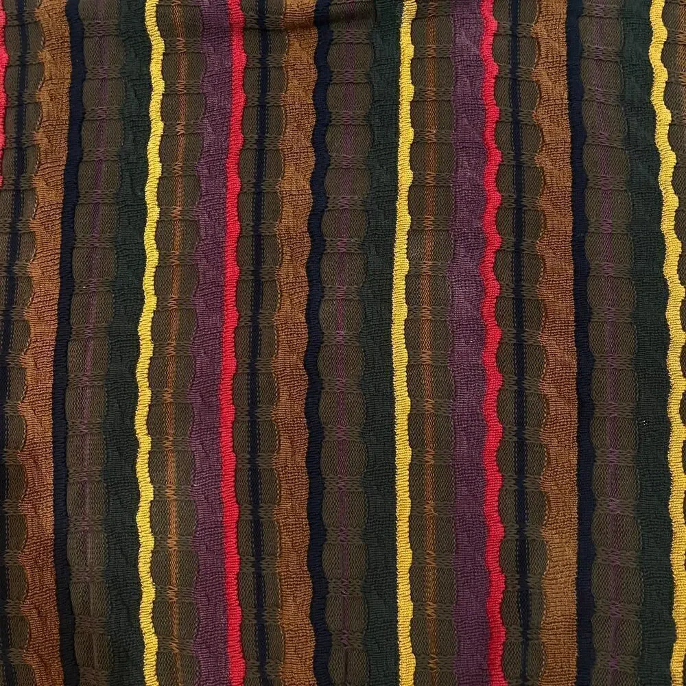 Vintage STRUCTURE Men's M large Textured Striped Knit Coogi style Sweater