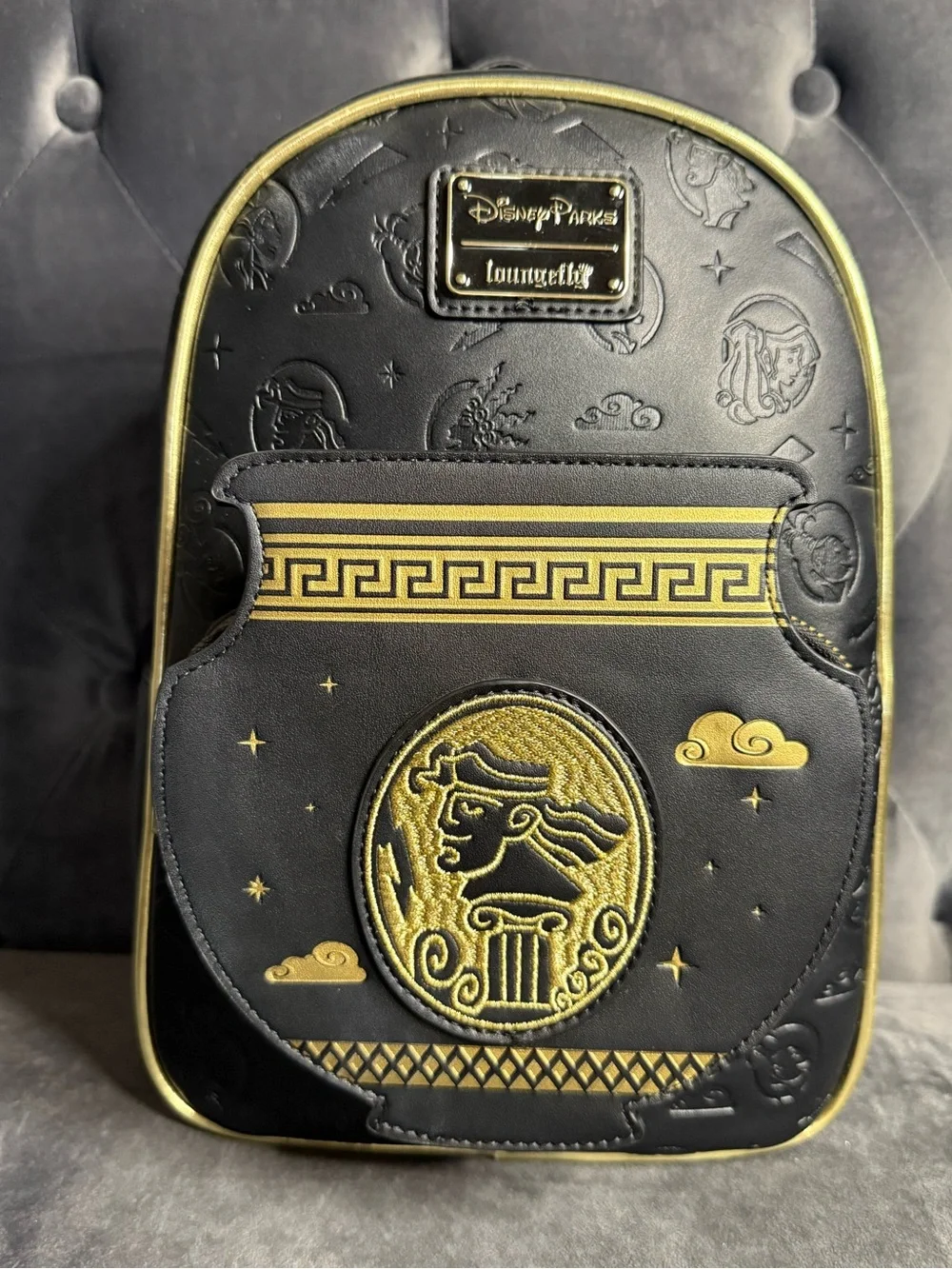 Disney Black and Gold Zodiac Mini Backpack by Loungefly