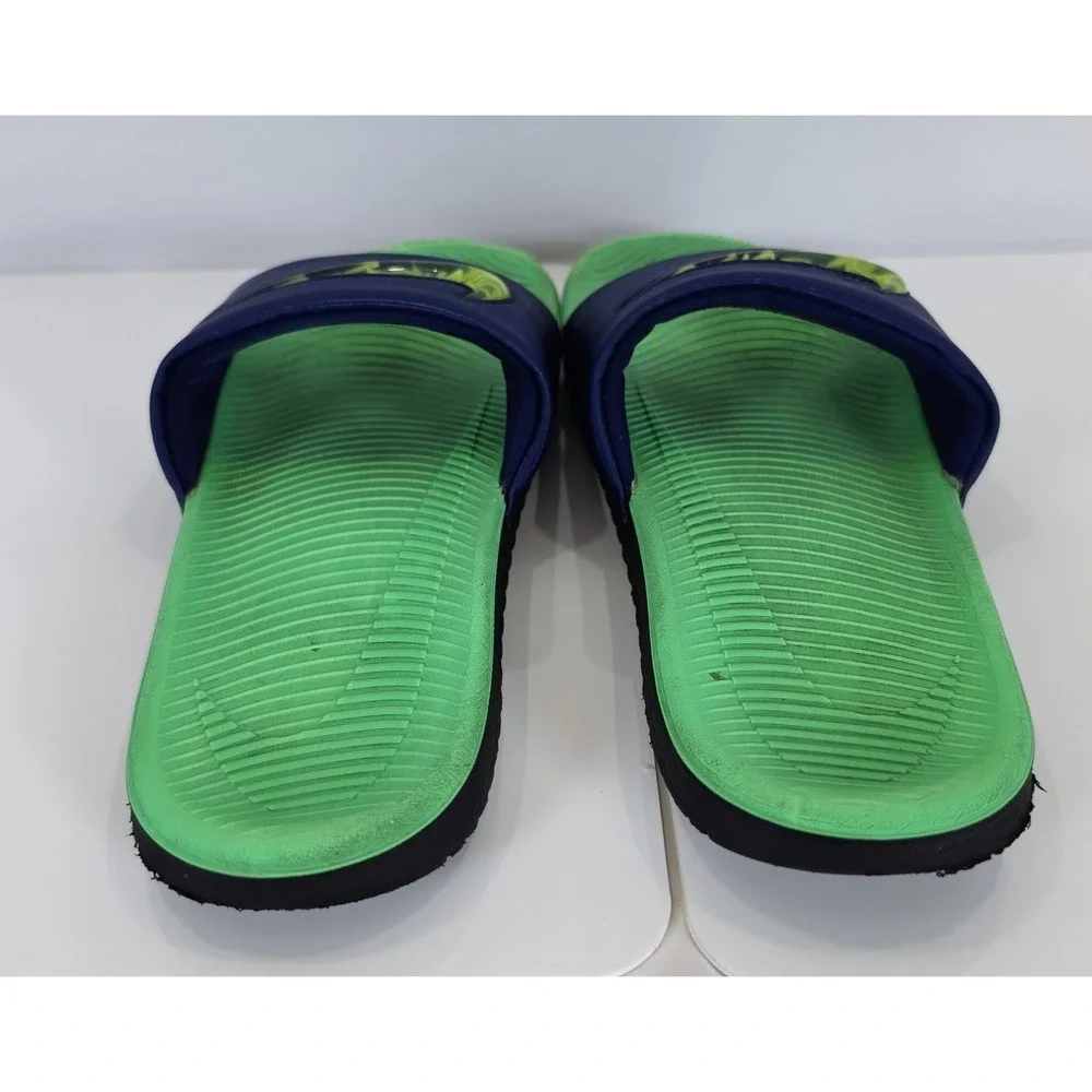 Nike Kawa Slide Kid's Size 10 Blue Green AJ7293 400