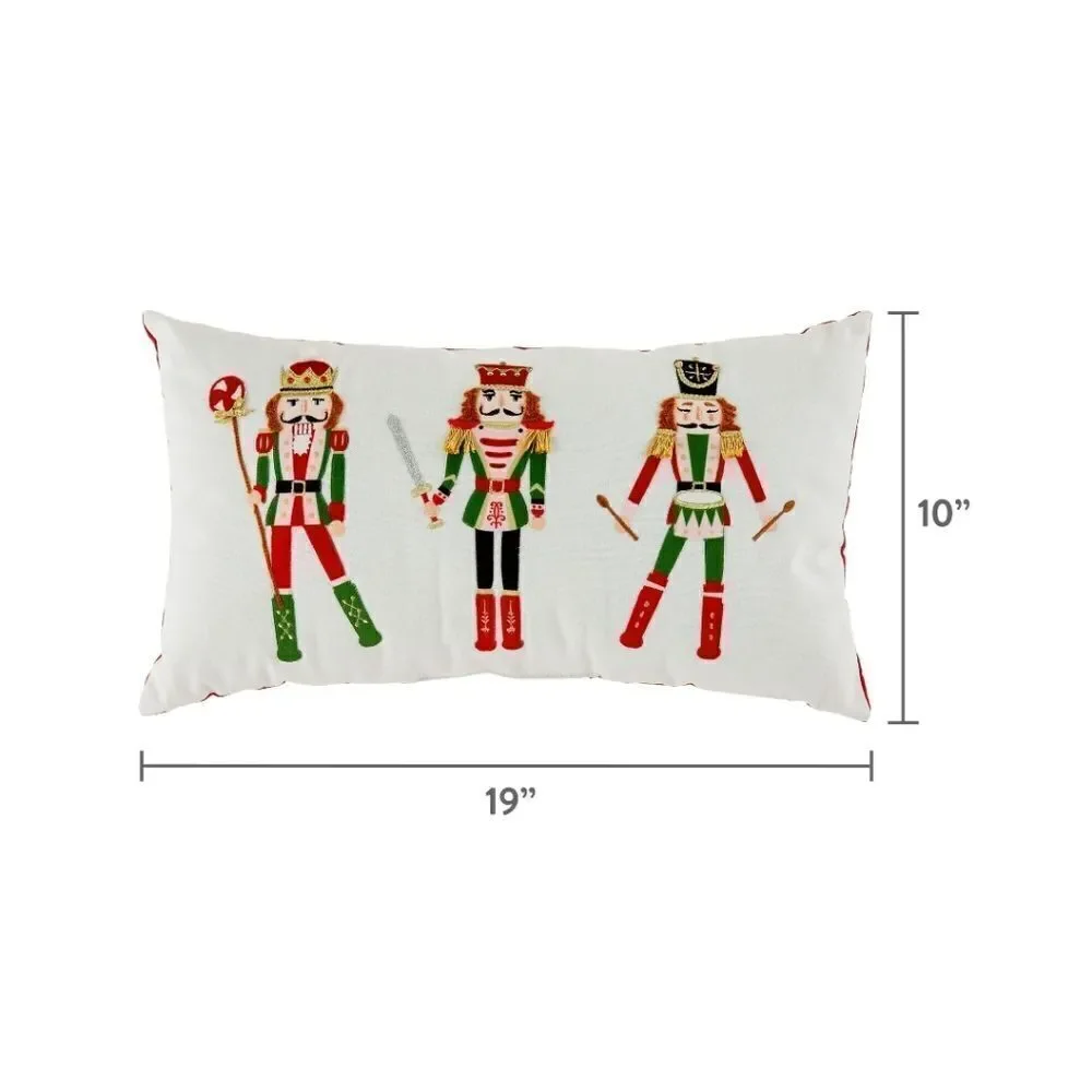 Red & White Nutcracker Decorative Christmas Pillow, 19