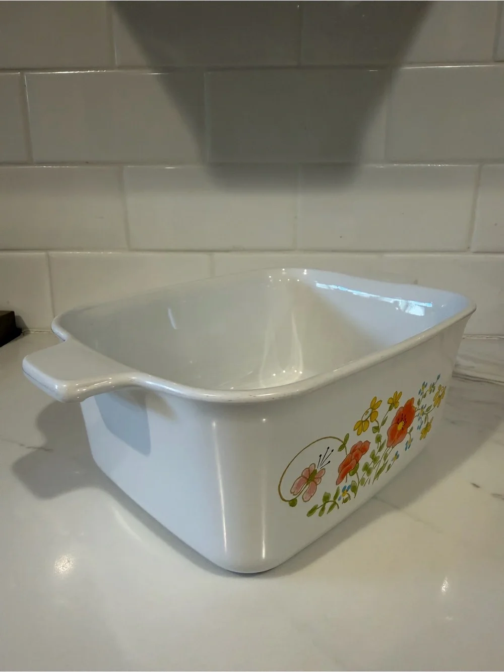 Vintage Corning Ware Wildflower P-4-B 1.5 Qt Casserole Baking Dish Floral USA