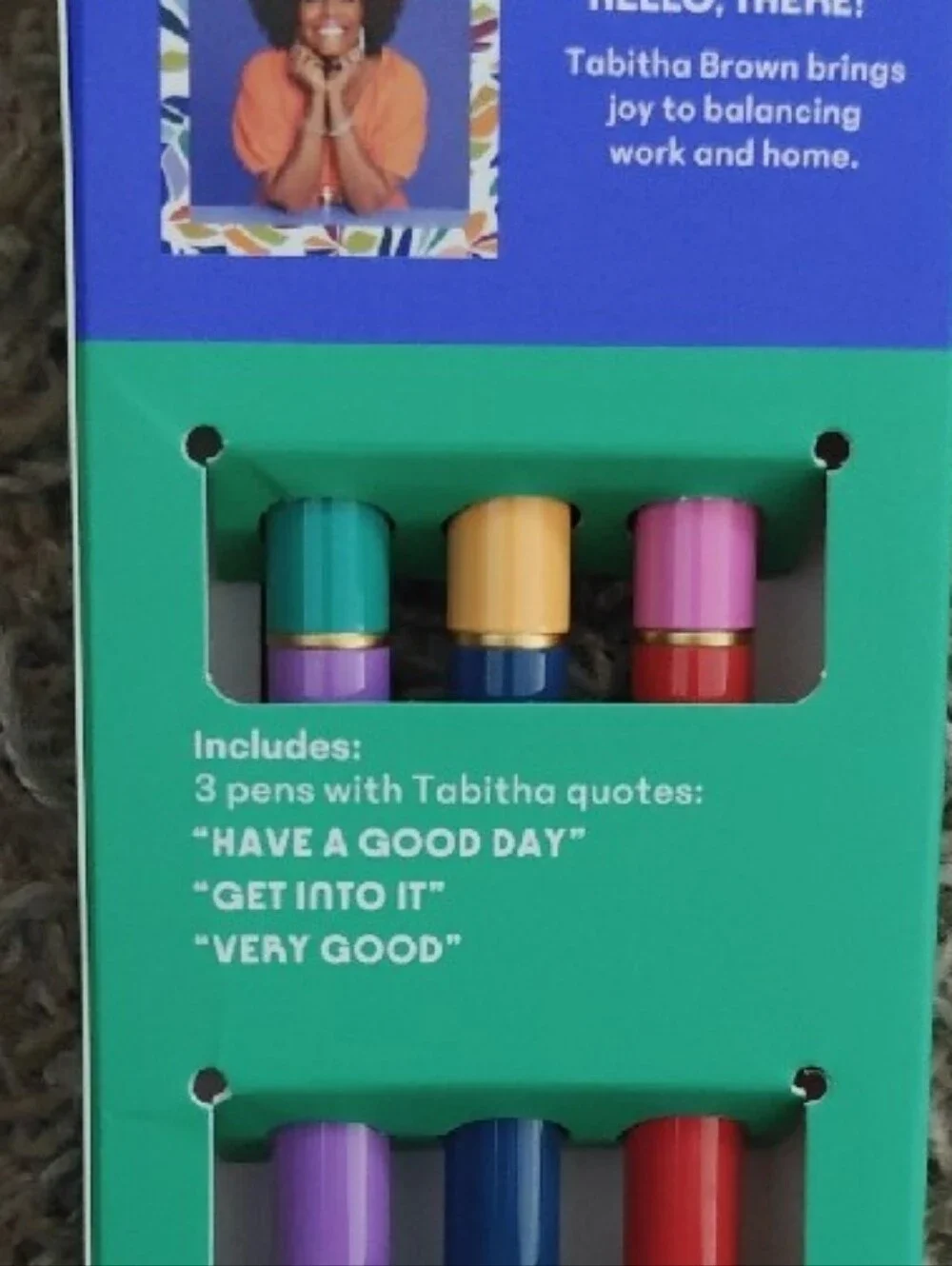 Tabitha Brown Notebook And Pen Set — Blue, Green, Yellow, Pink, Purple, Red