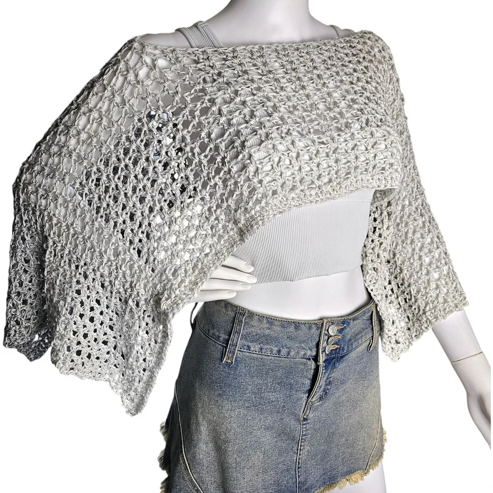 Handmade crochet shrug