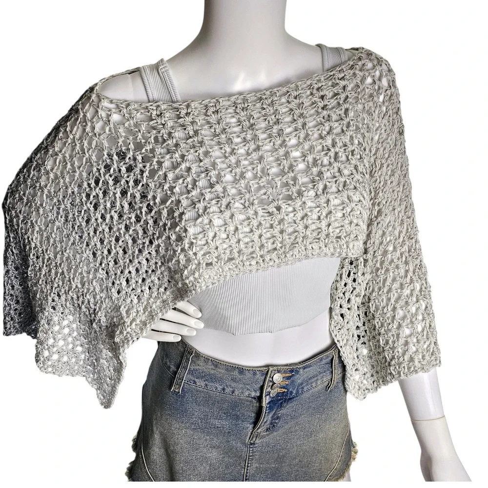 Handmade crochet shrug