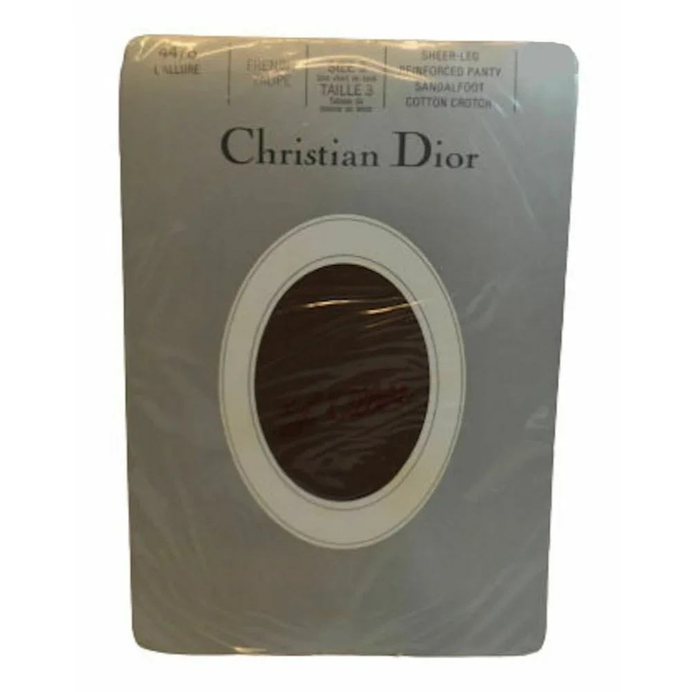 Christian Dior Sheer-Leg Sandalfoot Cotton French Taupe 3 - NWT
