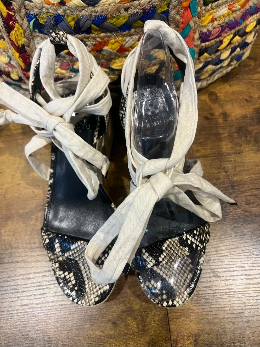 Vince Camuto block synthetic part