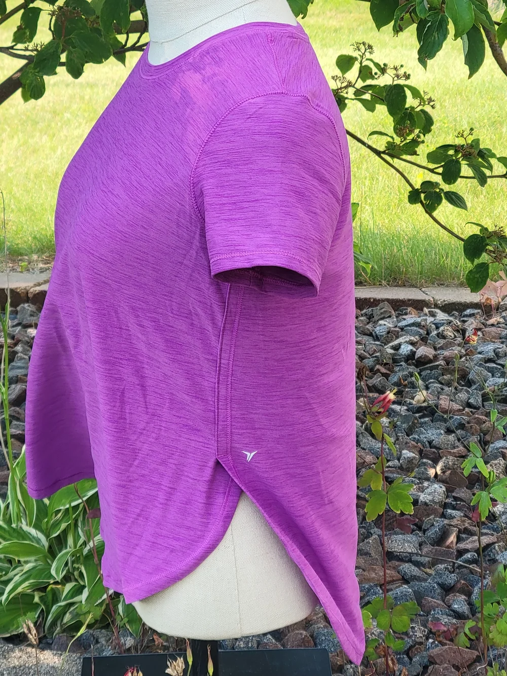 Old Navy Purple Short Sleeve Crewneck Tee Girls Large