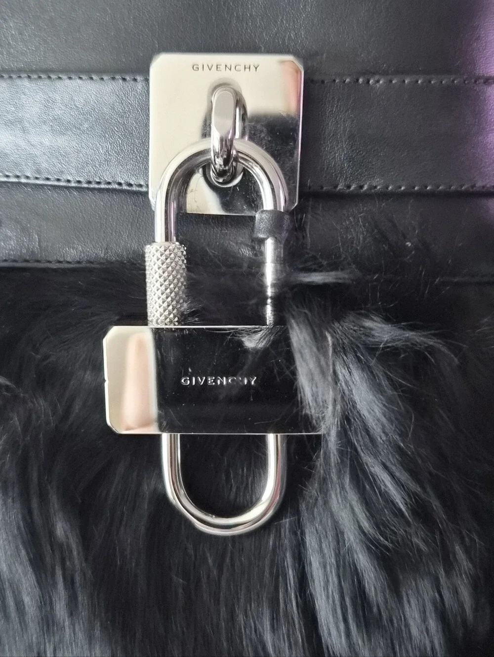 Givenchy Shark Lock alpaca knee-high boots statement platform