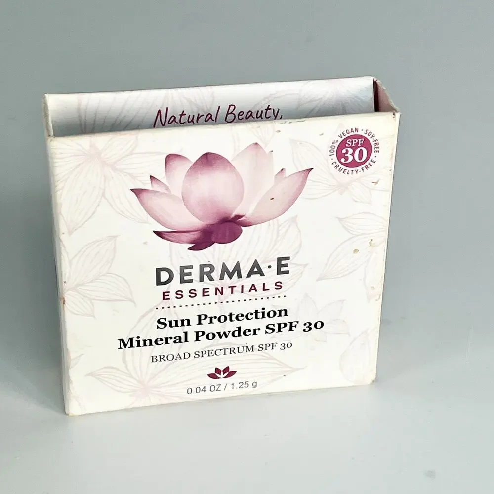 Derma-E Sun Protection Mineral Sunscreen  Powder SPF 30 Travel .04 oz 1.25gl New