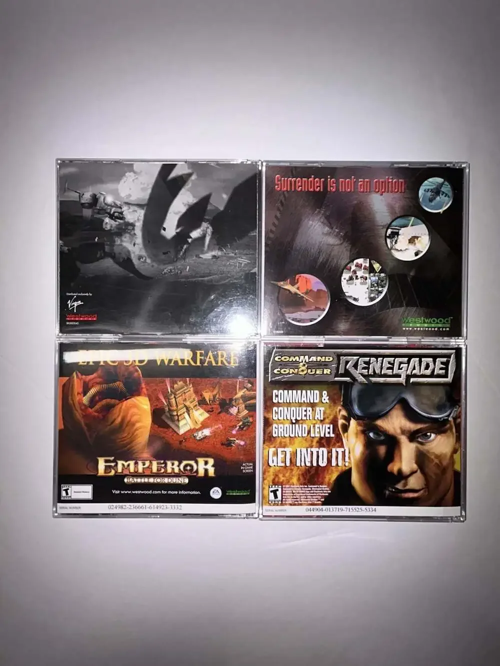Westwood Studios Command & Conquer 4-Game PC CD-ROM Lot (Red Alert, Red Alert 2,