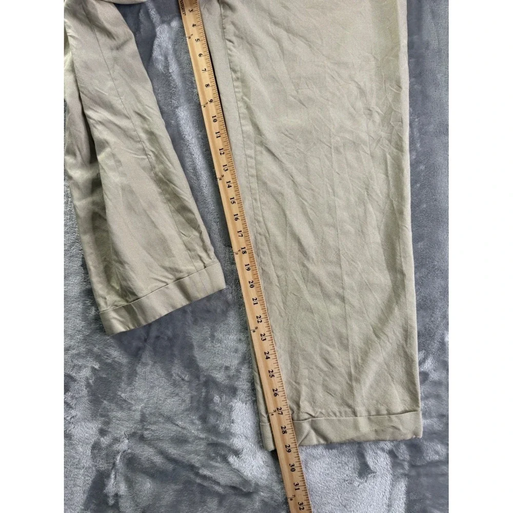 Ermenegildo Zegna Men's Pants Size 38 Tan Button-through Rear Pockets Wool