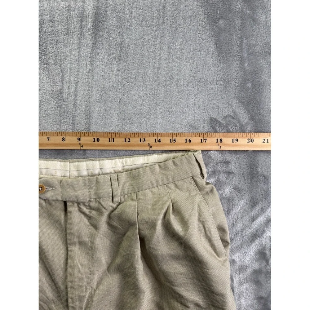 Ermenegildo Zegna Men's Pants Size 38 Tan Button-through Rear Pockets Wool