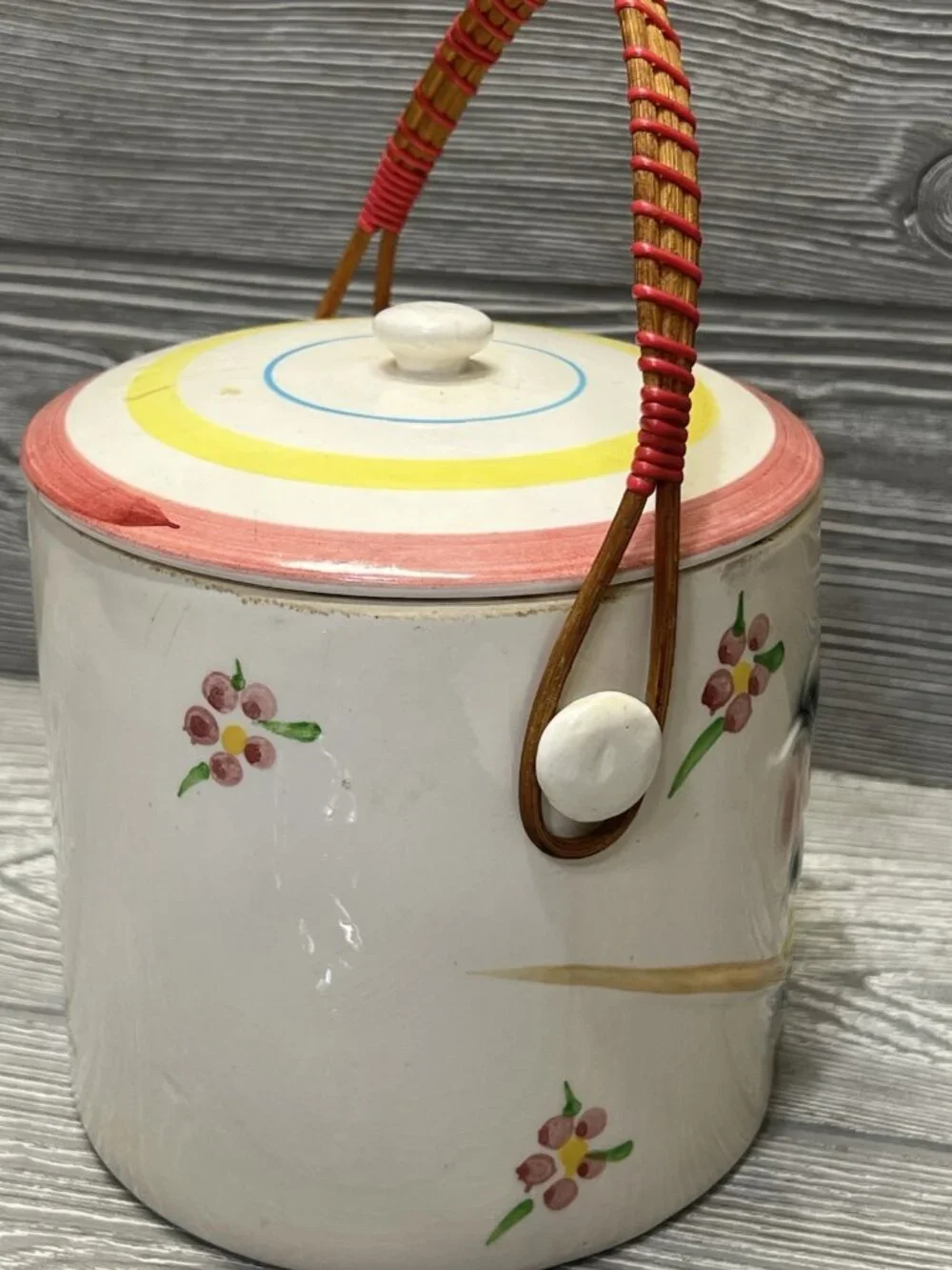 N/A tall painted rattan