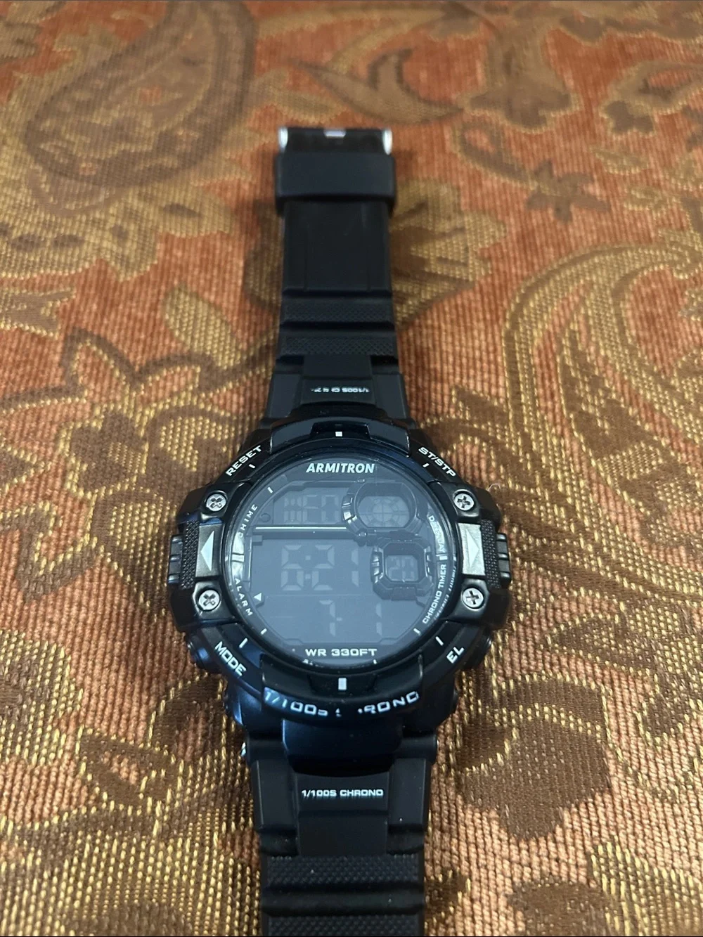 Armitron Black Digital Sport Watch with Black Resin Strap