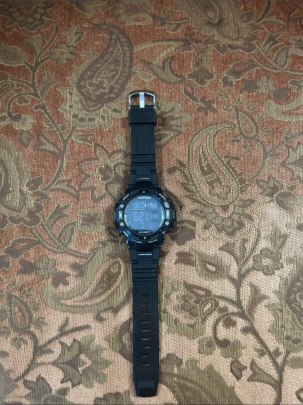 Armitron Black Digital Sport Watch with Black Resin Strap