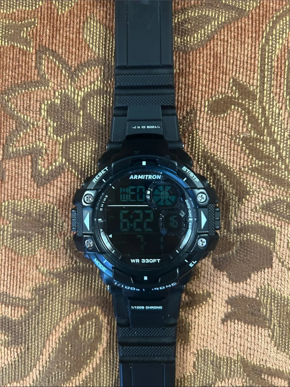 Armitron Black Digital Sport Watch with Black Resin Strap
