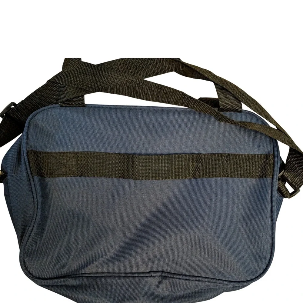 Wrangler Navy Blue Travel Boarding Bag Trolley Sleeve Shoulder Strap 14x10x4