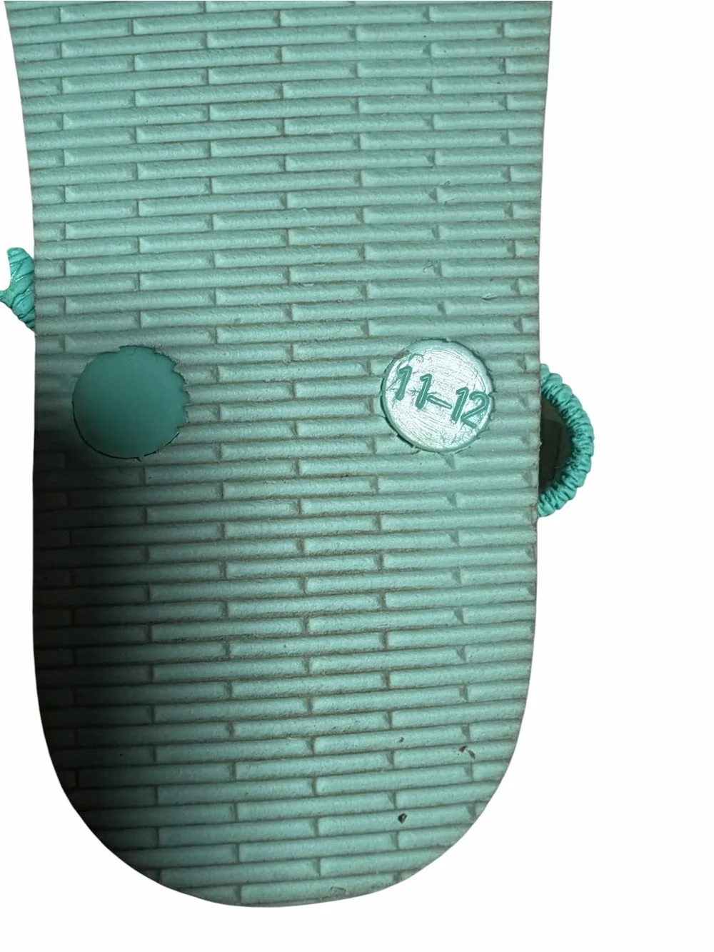 Cat & Jack Teal Watermelon Print Slingback Flip Flops Size 11/12