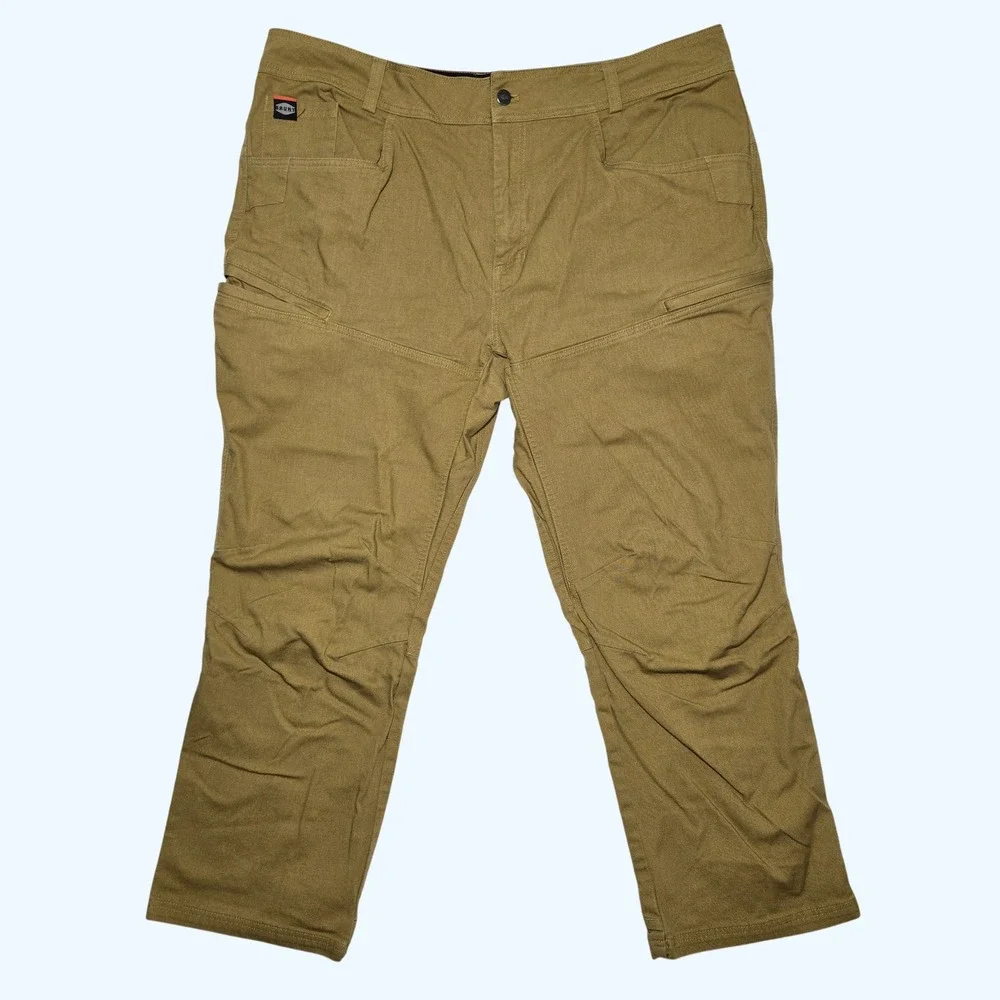 Brunt Workwear Canvas Utility Carpenter Pants Mens Khaki 42x30 (Fits 29