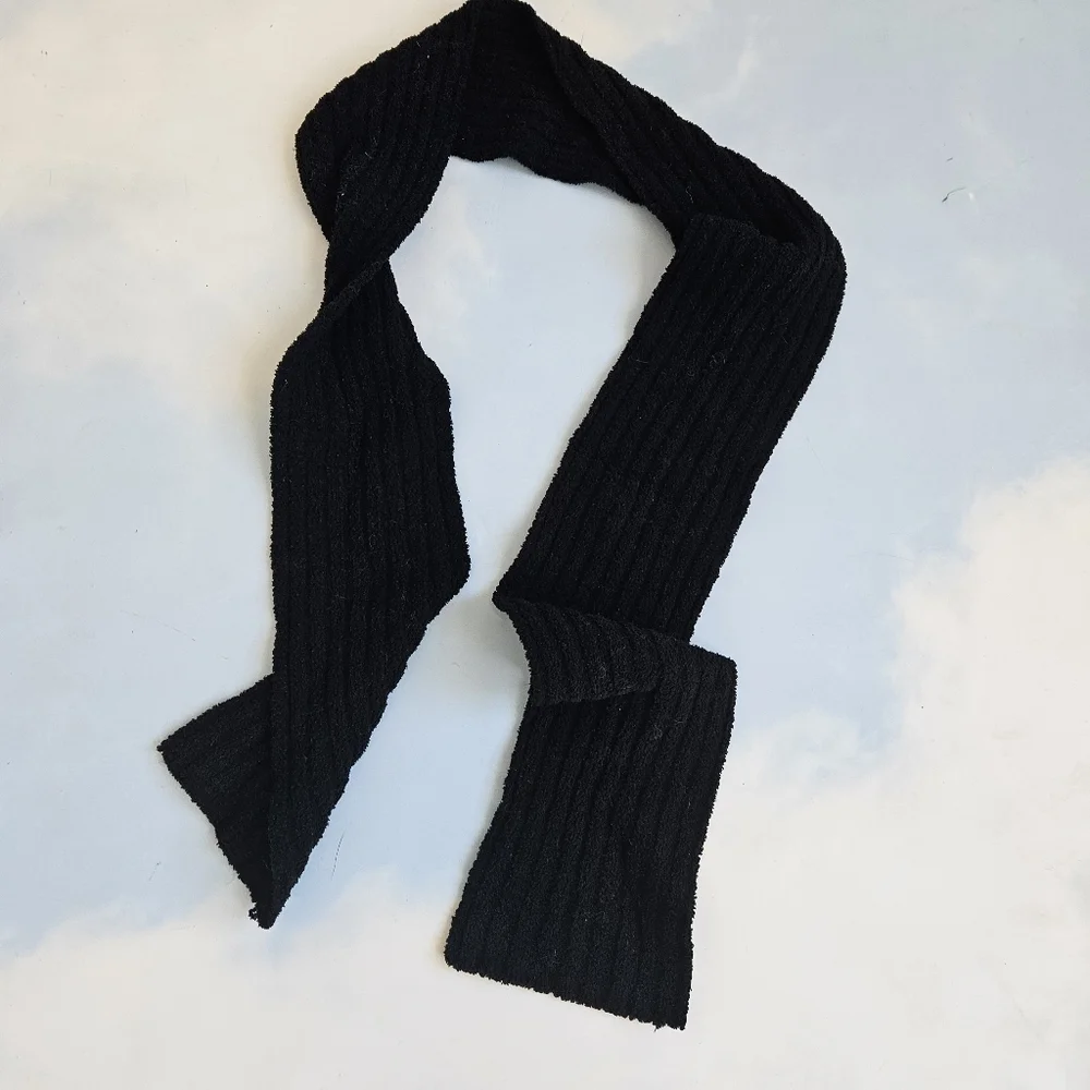 H&M Men's Black Ribbed Scarf