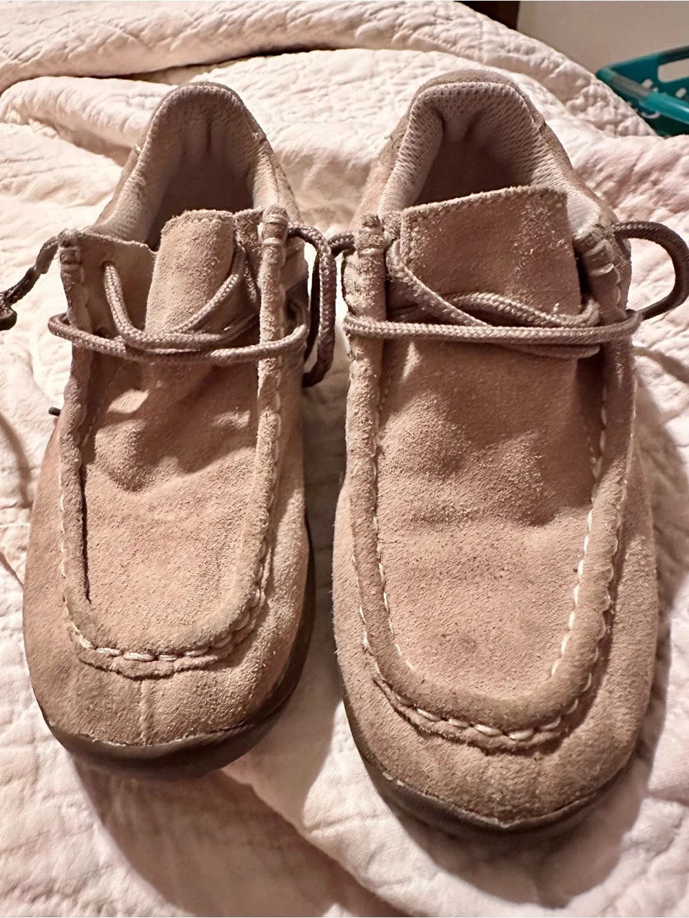 OshKosh B'gosh Kids Suede Moccasin Shoes - Tan
