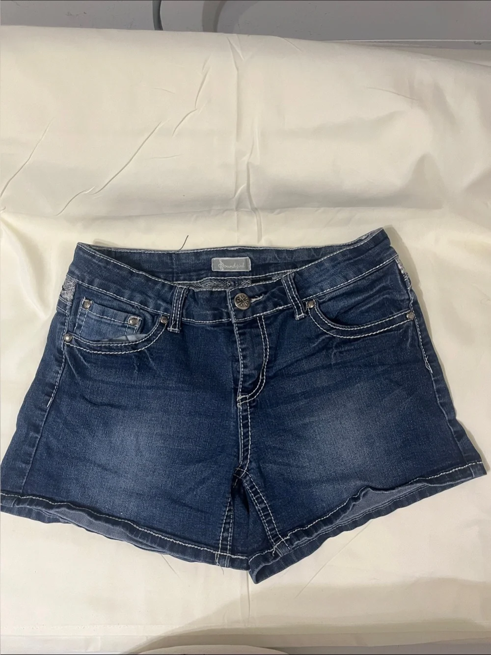Soundgirl Dark Blue Denim Jean Shorts