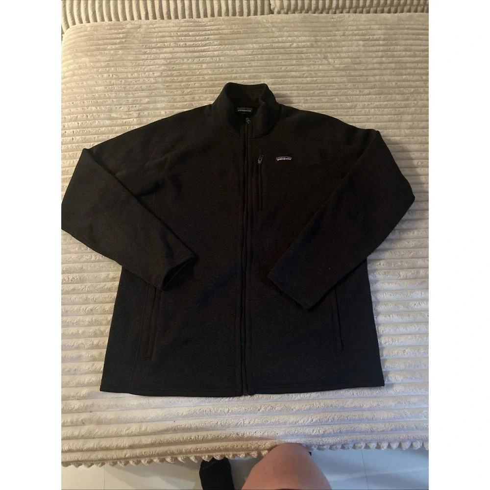 Patagonia Better Sweater Jacket XL Black Full Zip Hiker Trail Fleece Preppy Mens