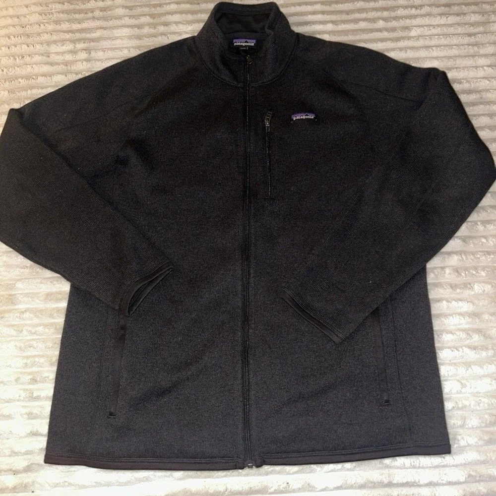 Patagonia Better Sweater Jacket XL Black Full Zip Hiker Trail Fleece Preppy Mens