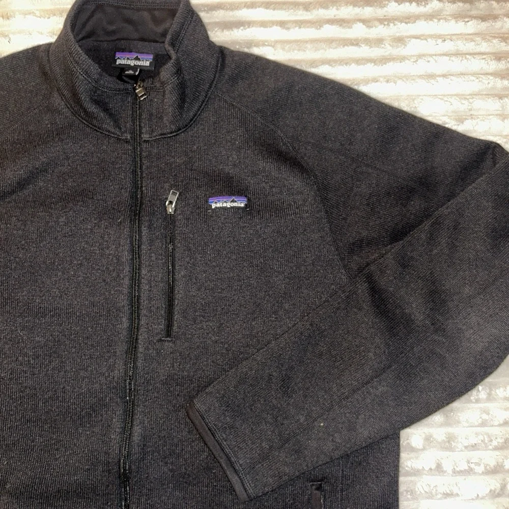 Patagonia Better Sweater Jacket XL Black Full Zip Hiker Trail Fleece Preppy Mens