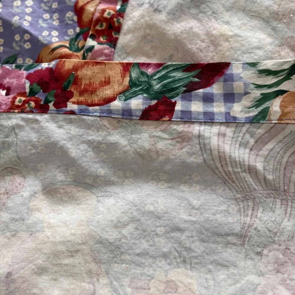 Vtg Rooster Farmhouse Tablecloth cotton Set‎ 50x64 Country Cottagecore set of 2