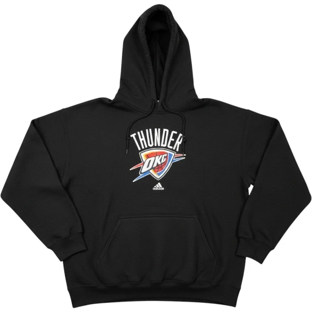 Adidas Mens Oklahoma City Thunder Hoodie XL Cotton Blend NBA Basketball Sports