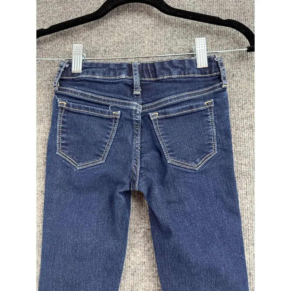 Gap Kids Stretch Super Skinny Jeans Girls Size 7 Dark Wash Adjustable Waist