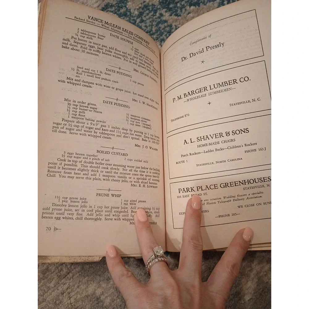Milady's Favorite Cook Book First Associate Reformed Pres Church Statesville, NC