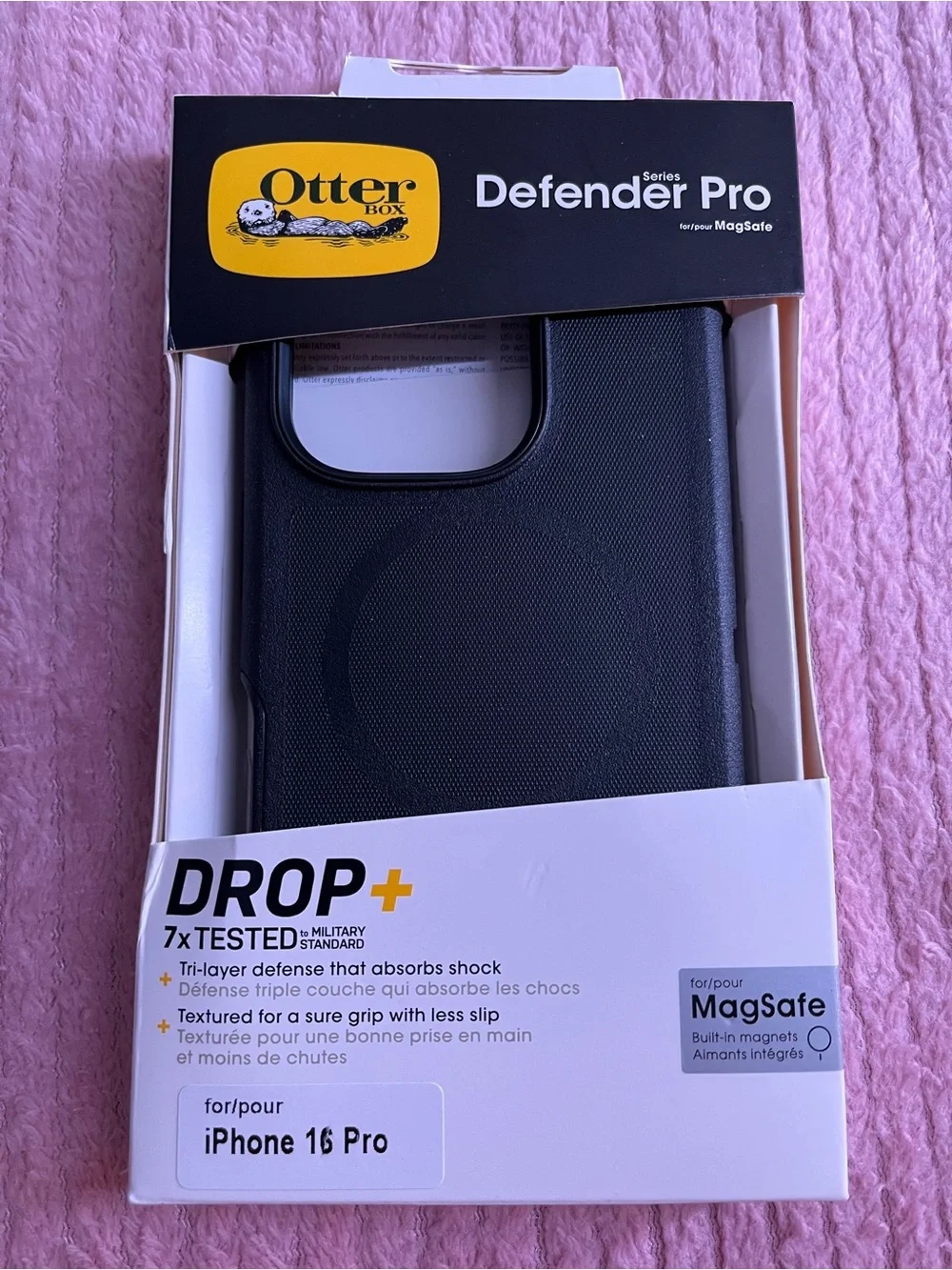 OtterBox Defender Pro Black MagSafe Case for iPhone 16 Pro