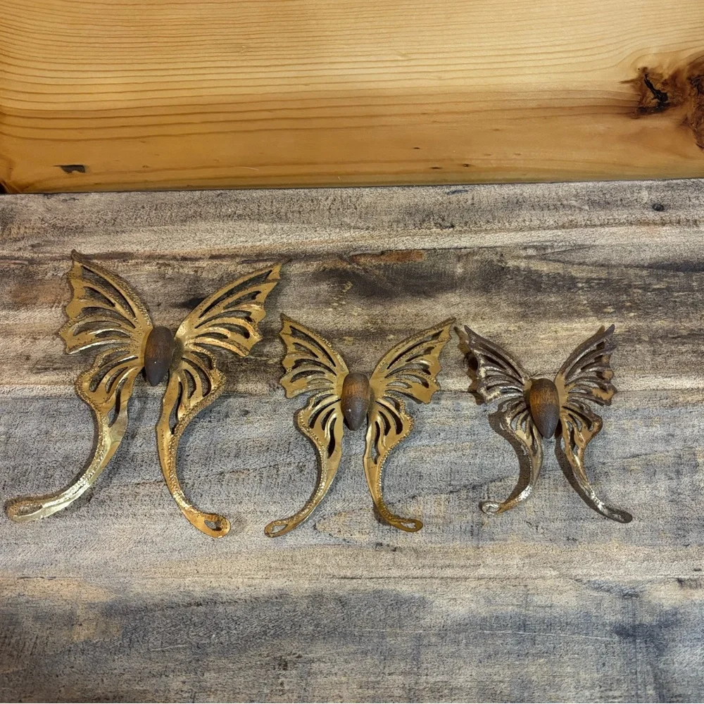 Vintage Home Interior MCM Butterfly‎ Wall Hooks