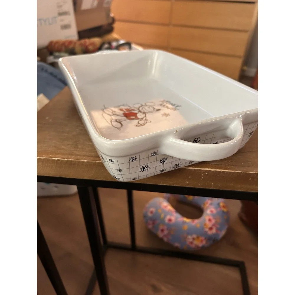 Disney Mickey Minnie Mouse Sketchbook‎ Christmas Rectangle Baker Baking Dish
