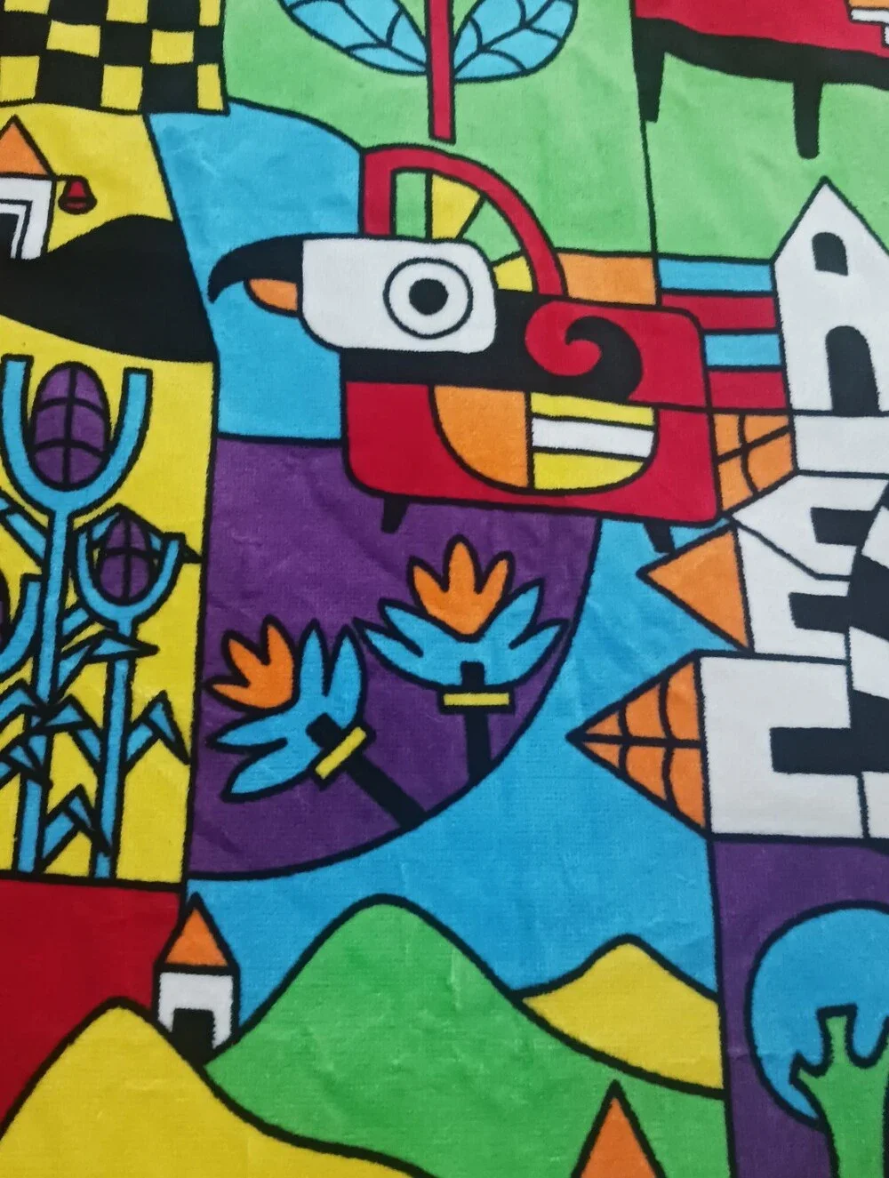 Xl Beach Towel Folksy Signed