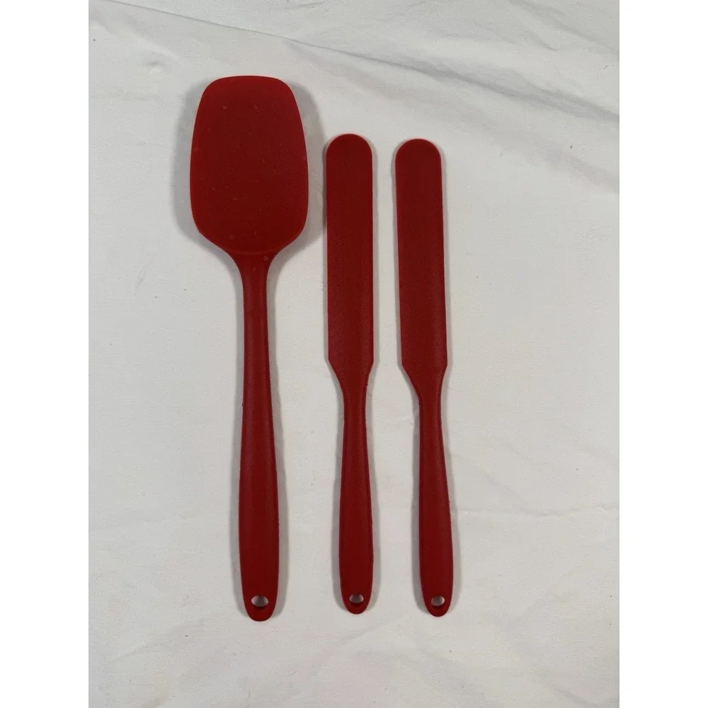 Heavy Duty Silicone Spatulas,‎ Set of 3, Red