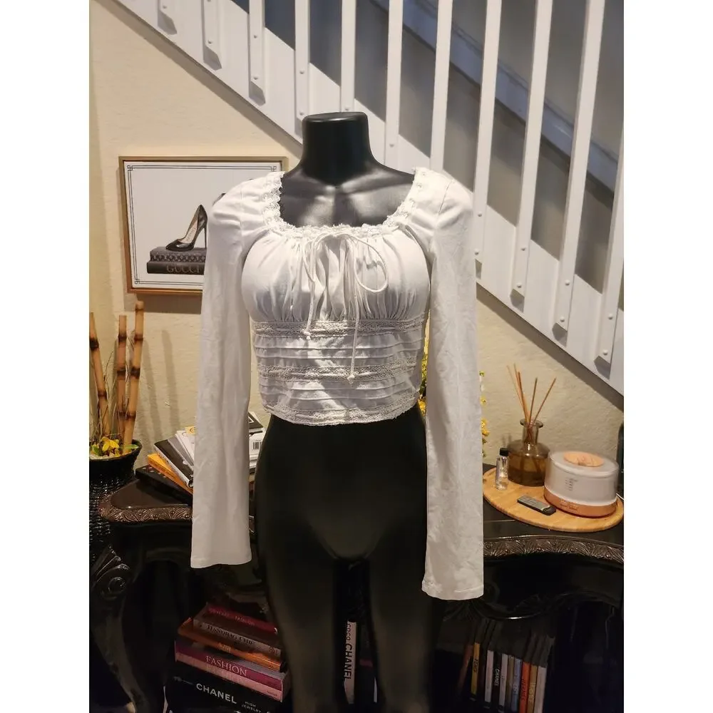 Free People Scarlett Smocked Long Sleeve size S NEW
