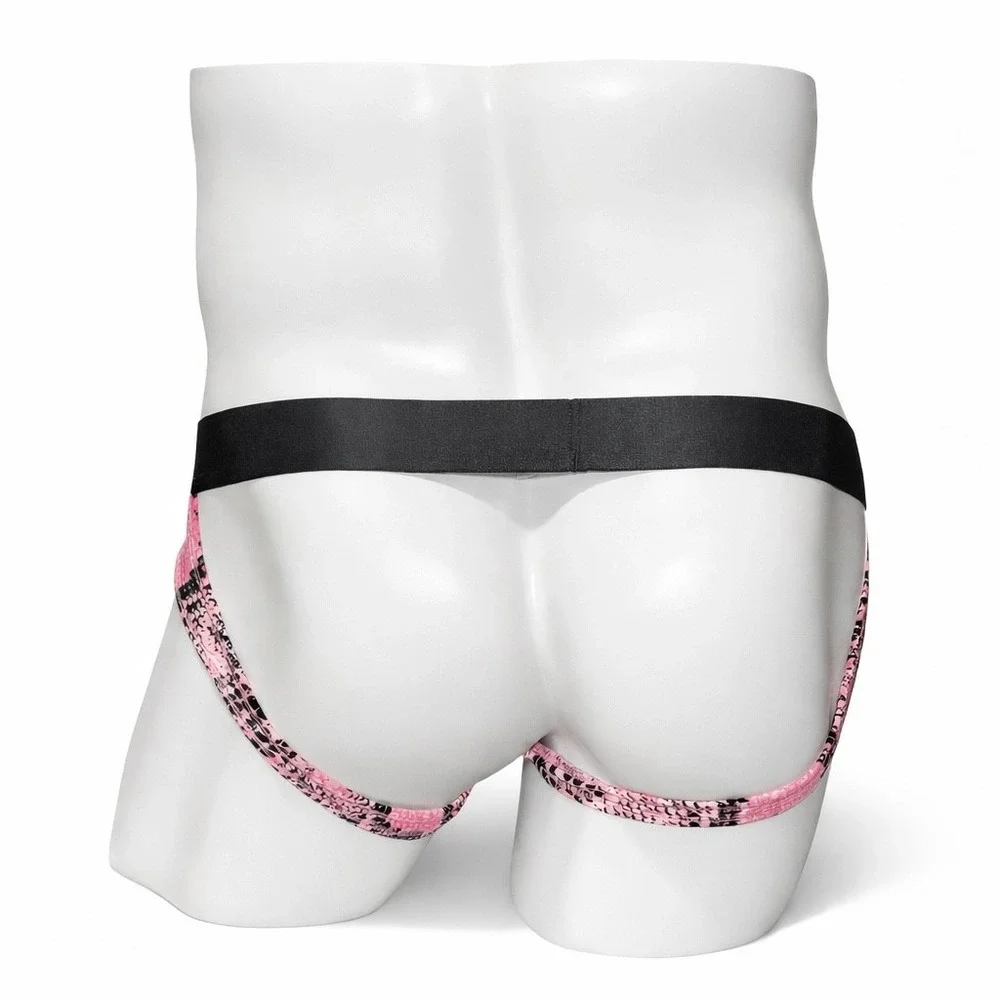 Jockmail Medium (27-30)‎ Pink Snakeskin Backless Brief Jockstrap JM318 New