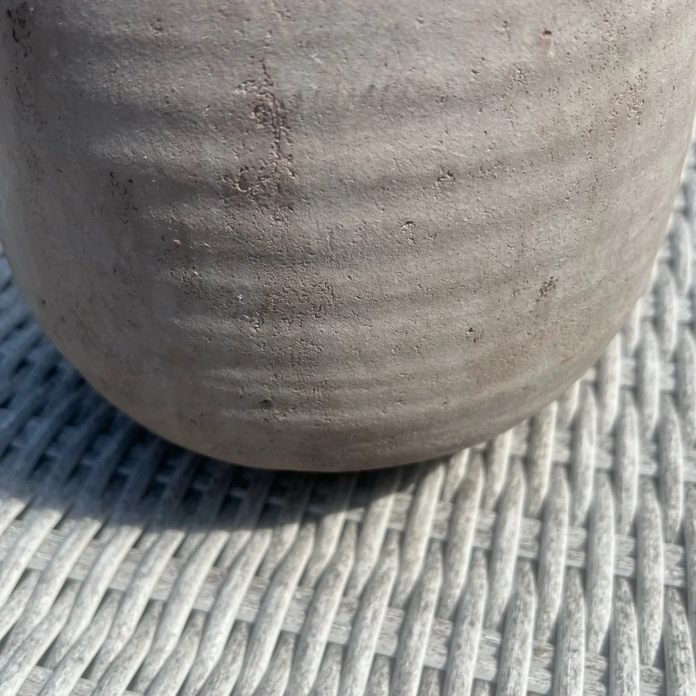Studio McGee Creative Co-Op Large Orange & Whitewashed Terracotta Urn