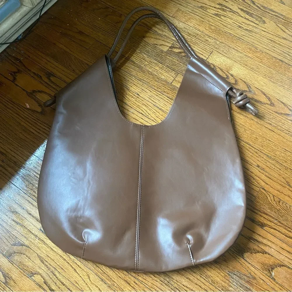 Amazon Elegant Brown PU Shoulder Bag