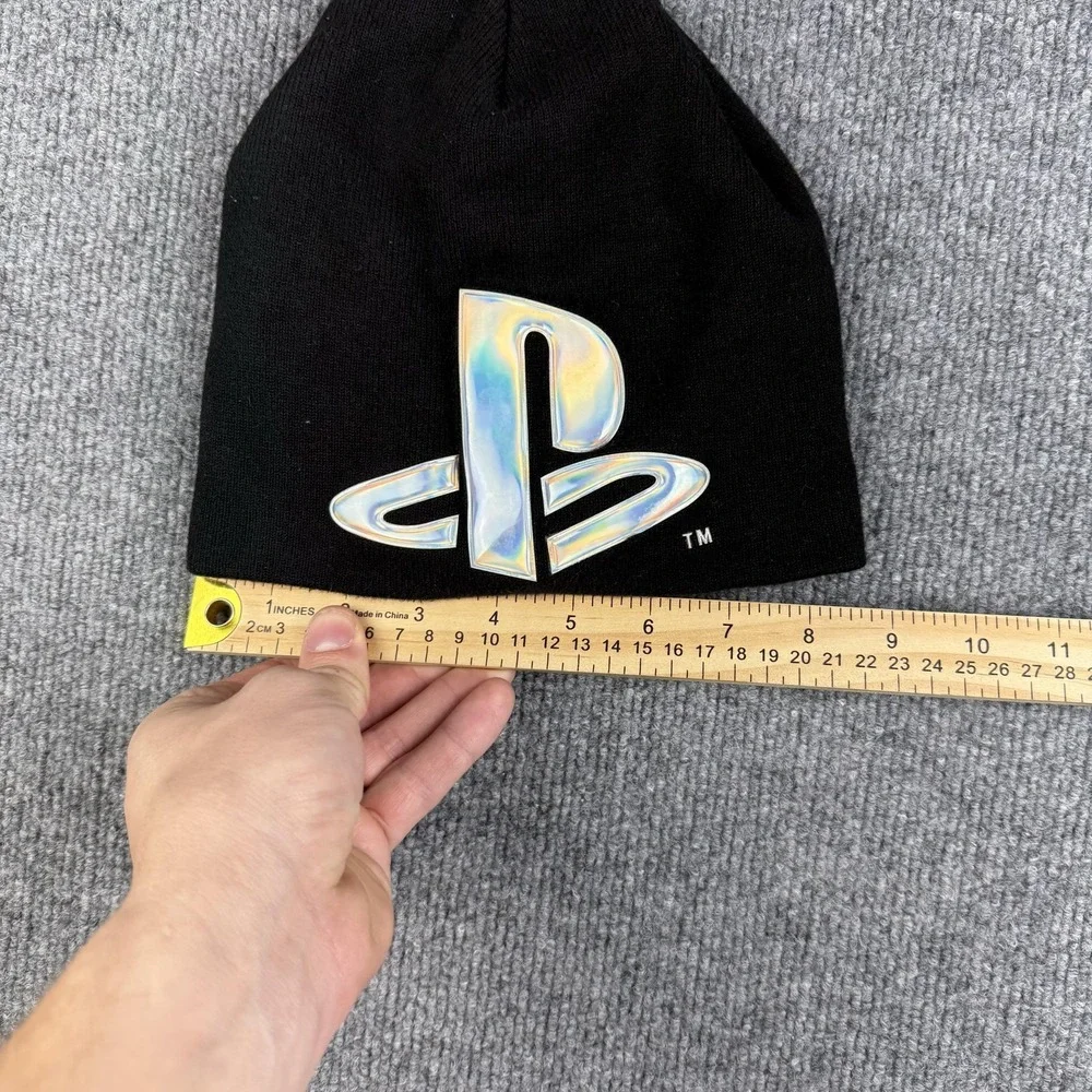 H&M PlayStation Hat Beanie Knit Black‎ Boys One Size Youth Gamer Video Game