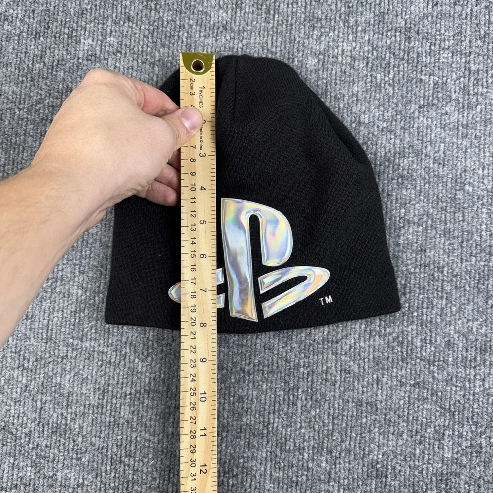 H&M PlayStation Hat Beanie Knit Black‎ Boys One Size Youth Gamer Video Game