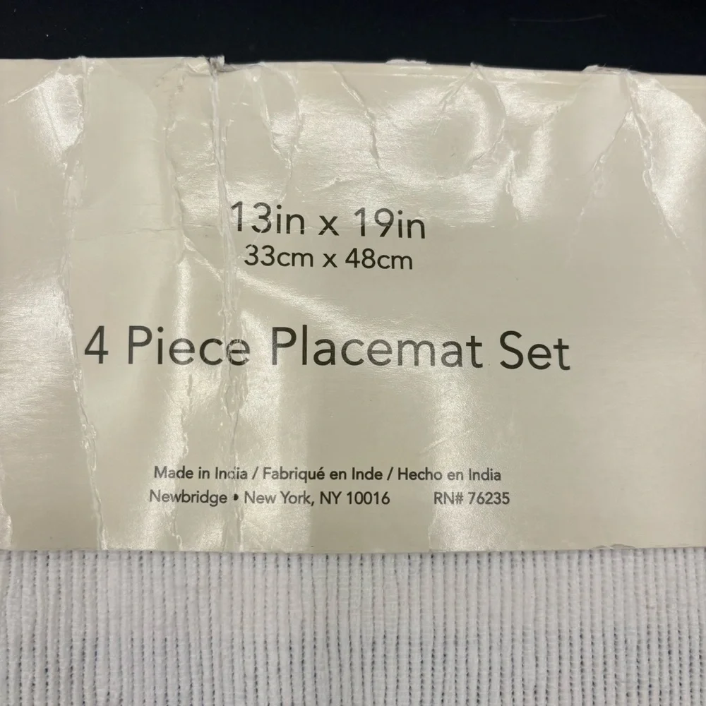 NWT Casual Living Placemats Set of Four‎ 4 Spinning Wheel 13” x 19” Cotton Blue