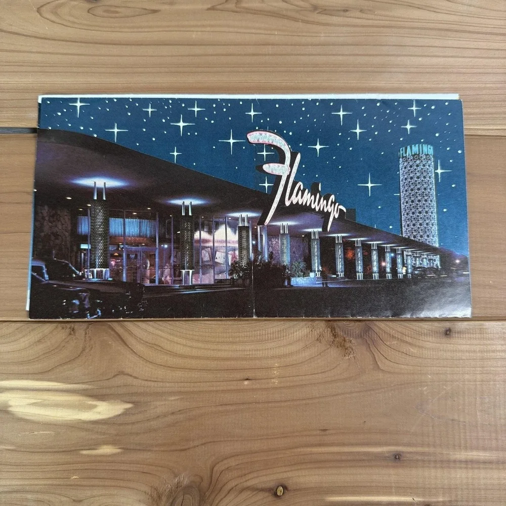 Vintage Flamingo Hotel Las Vegas Travel Brochure Fold Out Casino Nevada USA
